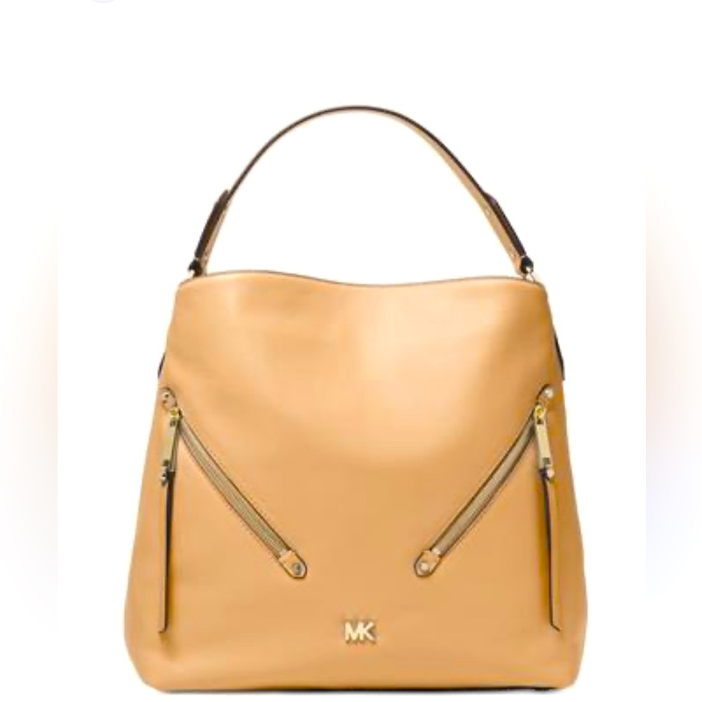 New Michael Kors Evie Large Leather Hobo